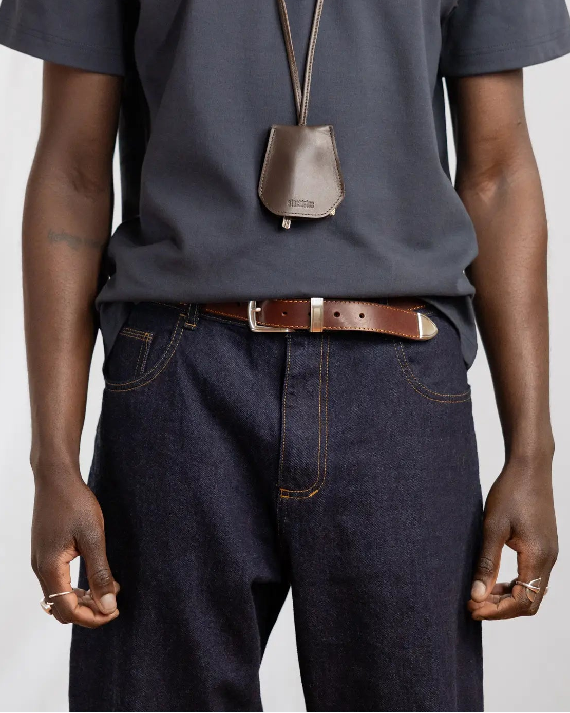CEINTURE WESTERN - MARRON