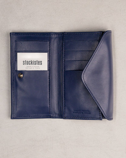 PORTEFEUILLE DEUX VOLETS - BLEU