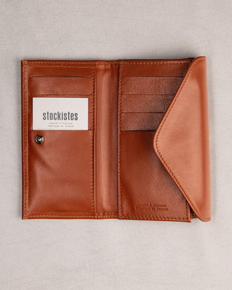 PORTEFEUILLE DEUX VOLETS - COGNAC