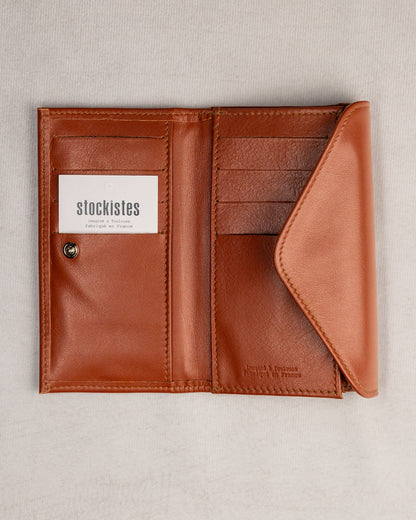 PORTEFEUILLE DEUX VOLETS - COGNAC
