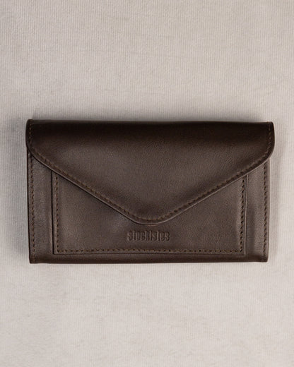 PORTEFEUILLE DEUX VOLETS - MARRON