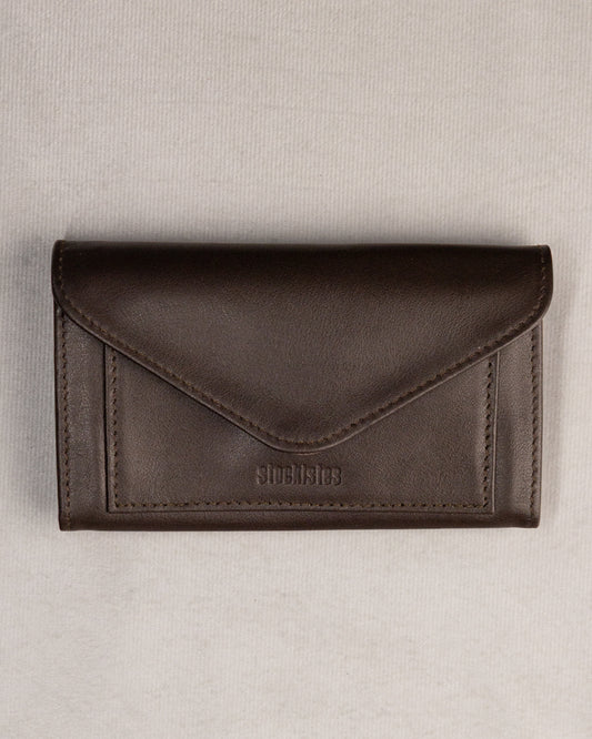PORTEFEUILLE DEUX VOLETS - MARRON