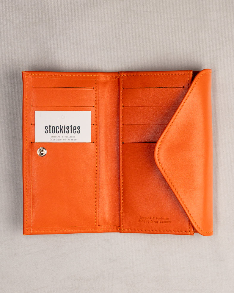 PORTEFEUILLE DEUX VOLETS - ORANGE