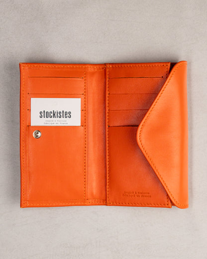 PORTEFEUILLE DEUX VOLETS - ORANGE