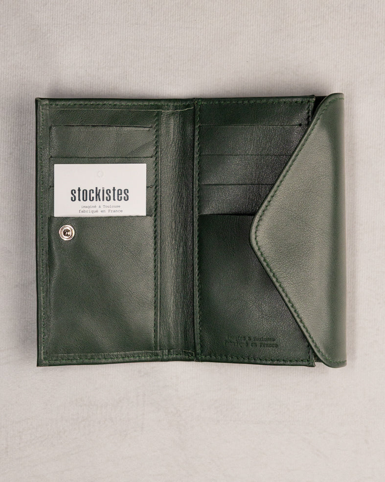 PORTEFEUILLE DEUX VOLETS - VERT