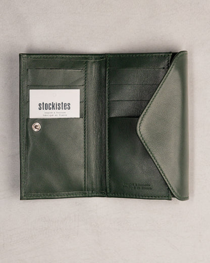 PORTEFEUILLE DEUX VOLETS - VERT