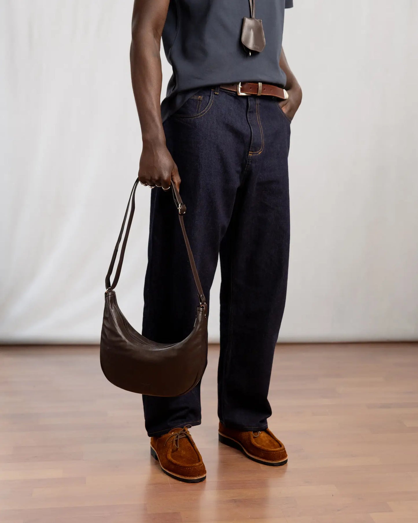 SAC DEMI-LUNE - MARRON