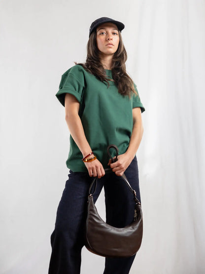 SAC DEMI-LUNE - MARRON