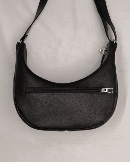 SAC DEMI-LUNE - NOIR GRAINE