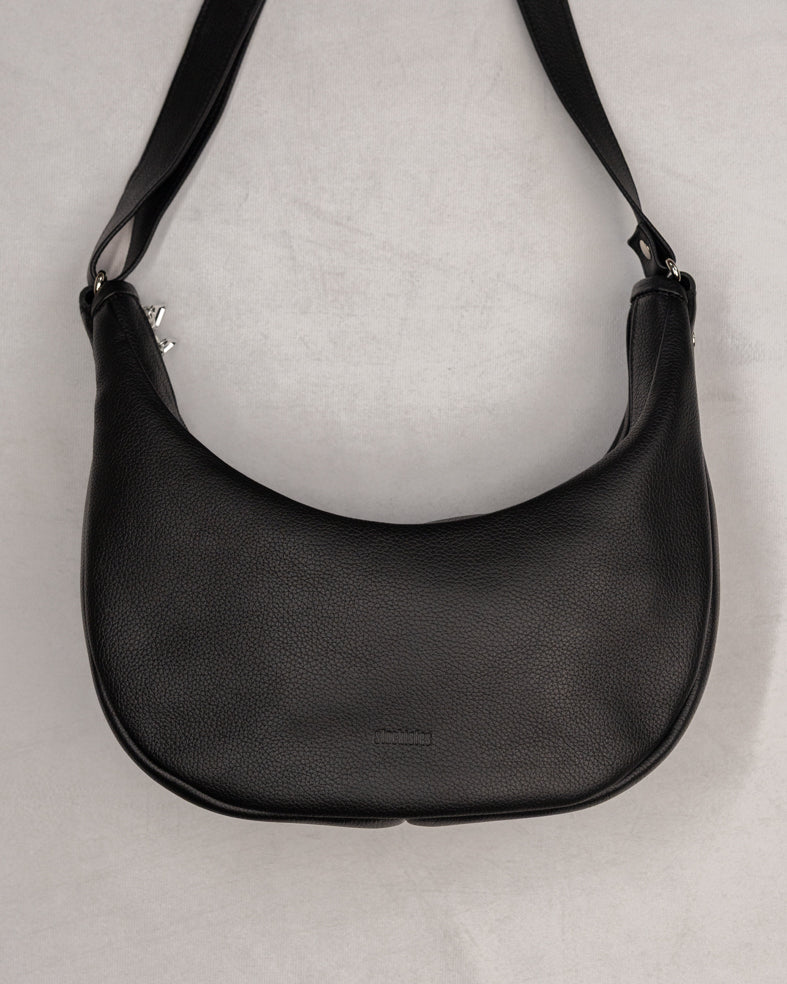 SAC DEMI-LUNE - NOIR GRAINE