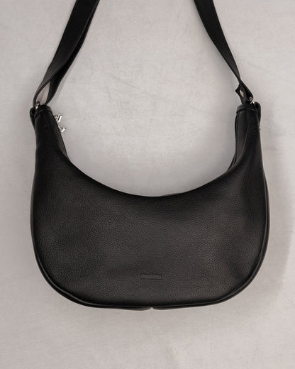 SAC DEMI-LUNE - NOIR GRAINE